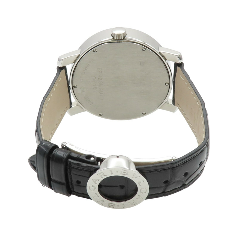 黑色格紋面盤 不鏽鋼 BVLGARI BVLGARI 手錶 BB42SL-4
