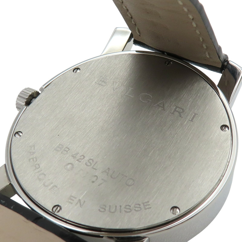 黑色格紋面盤 不鏽鋼 BVLGARI BVLGARI 手錶 BB42SL-6