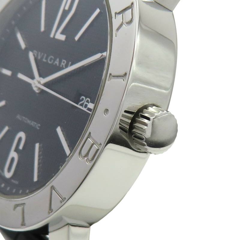 黑色格紋面盤 不鏽鋼 BVLGARI BVLGARI 手錶 BB42SL-7