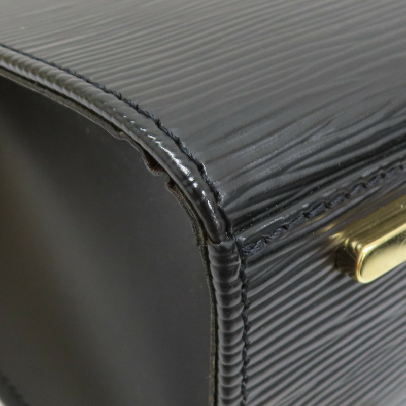 黑色 EPI 水波紋牛皮 Figari PM 手提包【LOUIS VUITTON LV 路易威登】 M52012-14