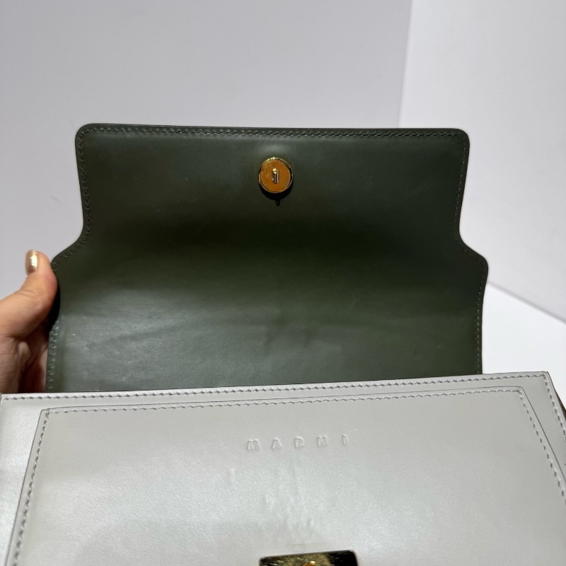 Marni Trunk風琴包 光面牛皮材質 肩背包斜背包-10