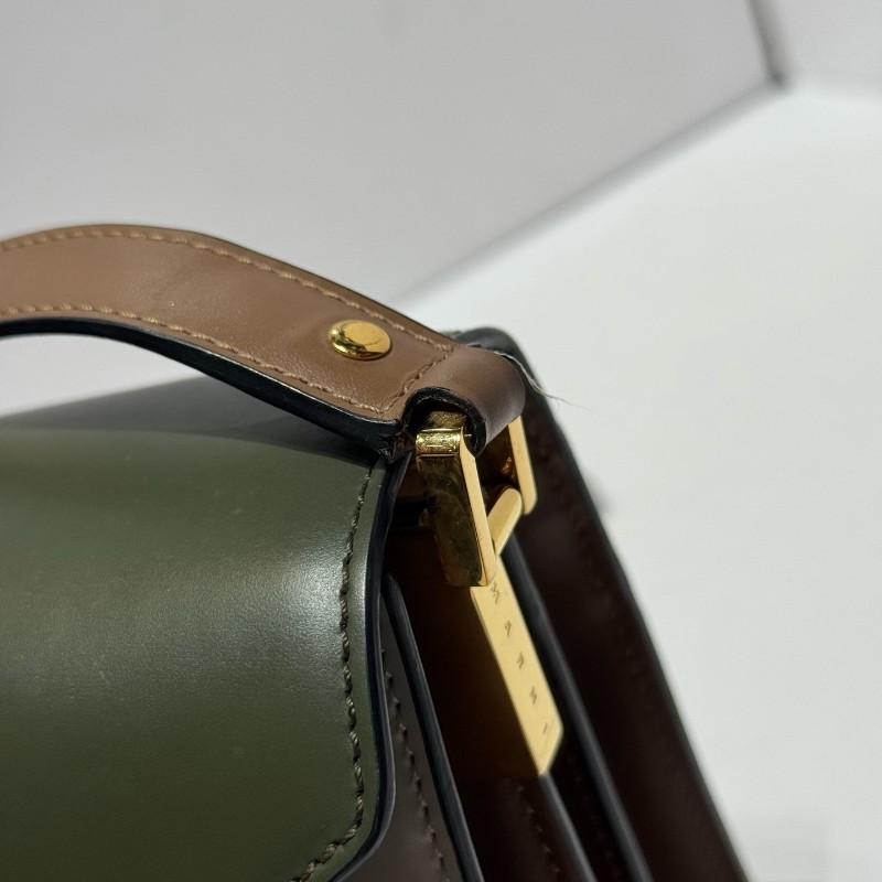 Marni Trunk風琴包 光面牛皮材質 肩背包斜背包-17