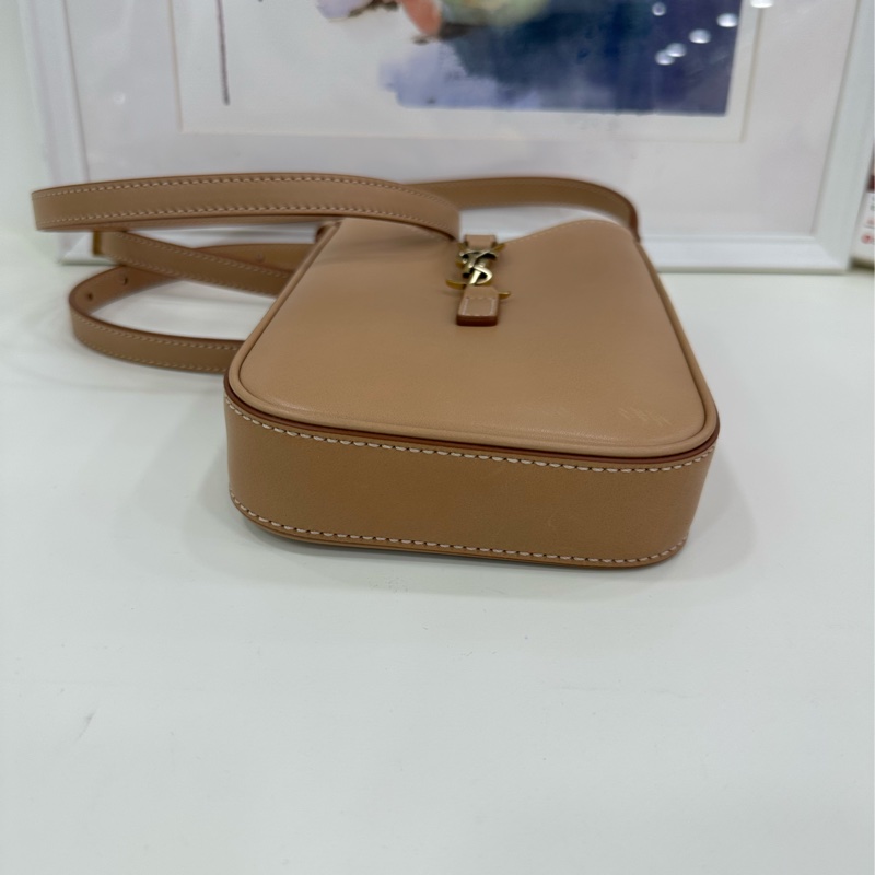 YSL聖羅蘭迷你手機包米色 閒置-5