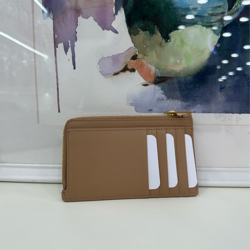 巴黎世家Balenciaga米色 拉鍊卡包 零錢包-2