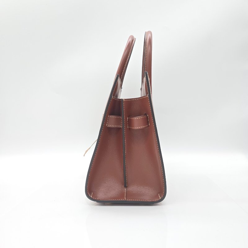 BURBERRY 巴寶莉 新款迷你 Vintage 格紋 雙提把 Title 手提包 肩背包-4