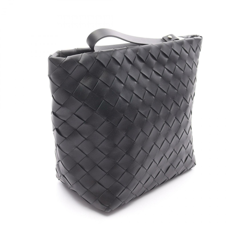 BOTTEGA VENETA Intrecciato 手拿包 皮革 黑色 二手 女士-1