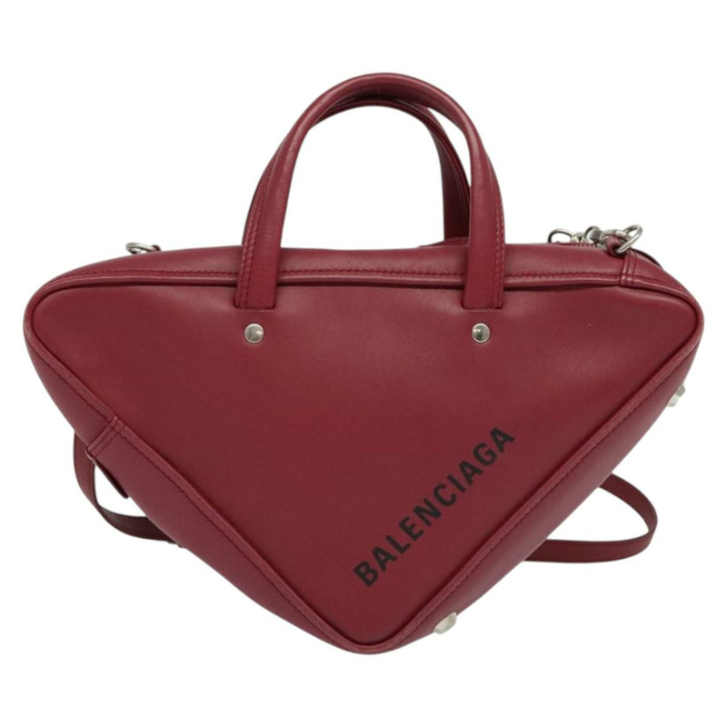 【日本直送】BALENCIAGA 三角形旅行手袋 皮革 兩用 紅色 476975 正品 135922-12