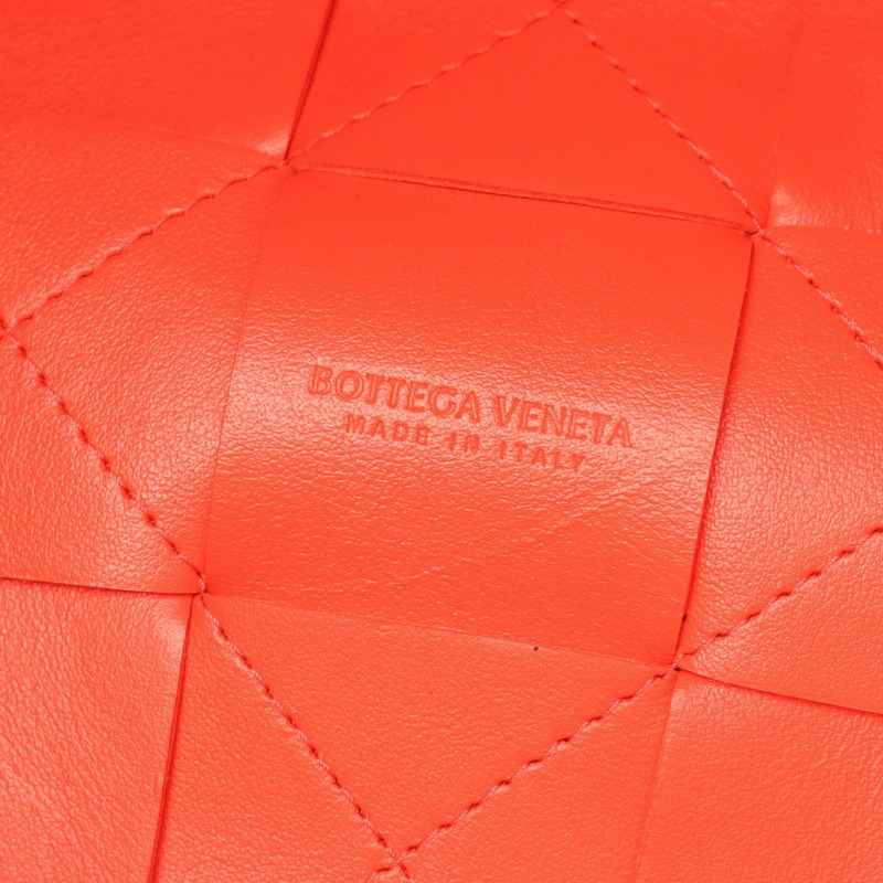BOTTEGA VENETA 小號卡式桶形單肩包 680218 皮革 紅色 二手 女士-3