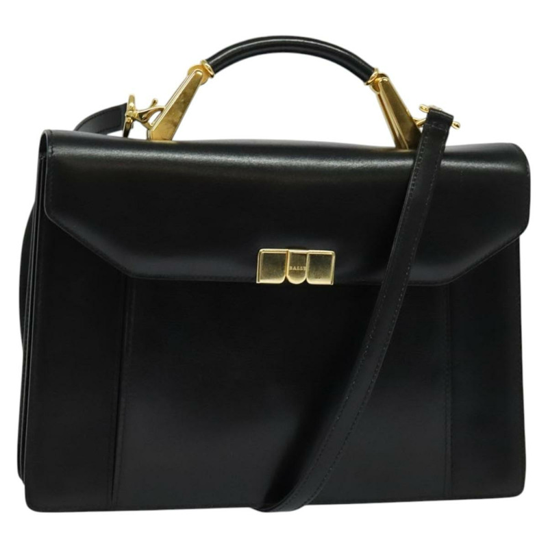 【日本直送】BALLY 手提包 皮革 2 款 黑色 金色 正品 sw1155-0