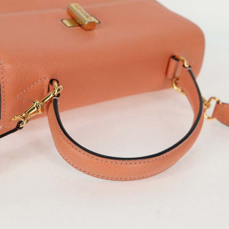 【日本直送】CELINE 手提包 皮革 兩用 橙色 金色 正品 136205V-6