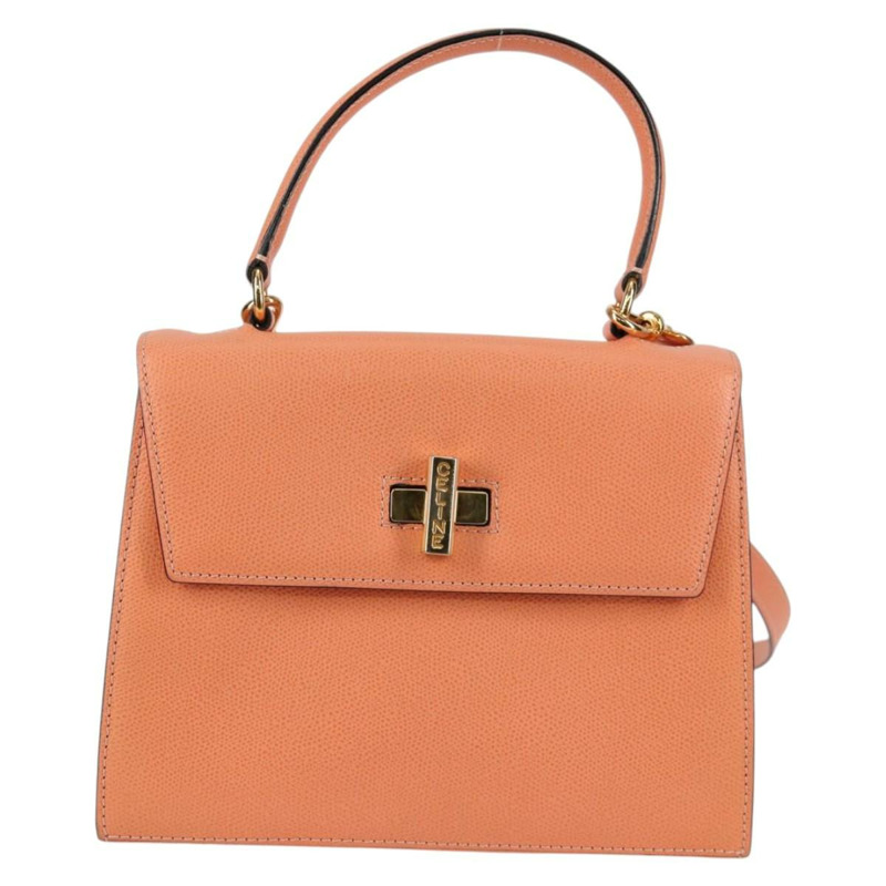 【日本直送】CELINE 手提包 皮革 兩用 橙色 金色 正品 136205V-12