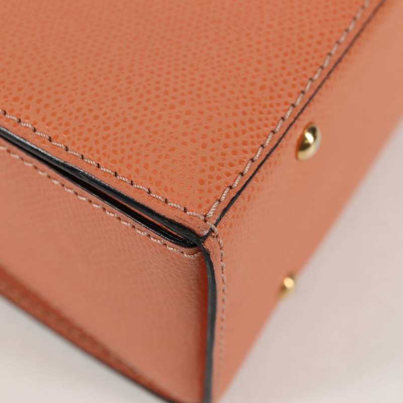 【日本直送】CELINE 手提包 皮革 兩用 橙色 金色 正品 136205V-15