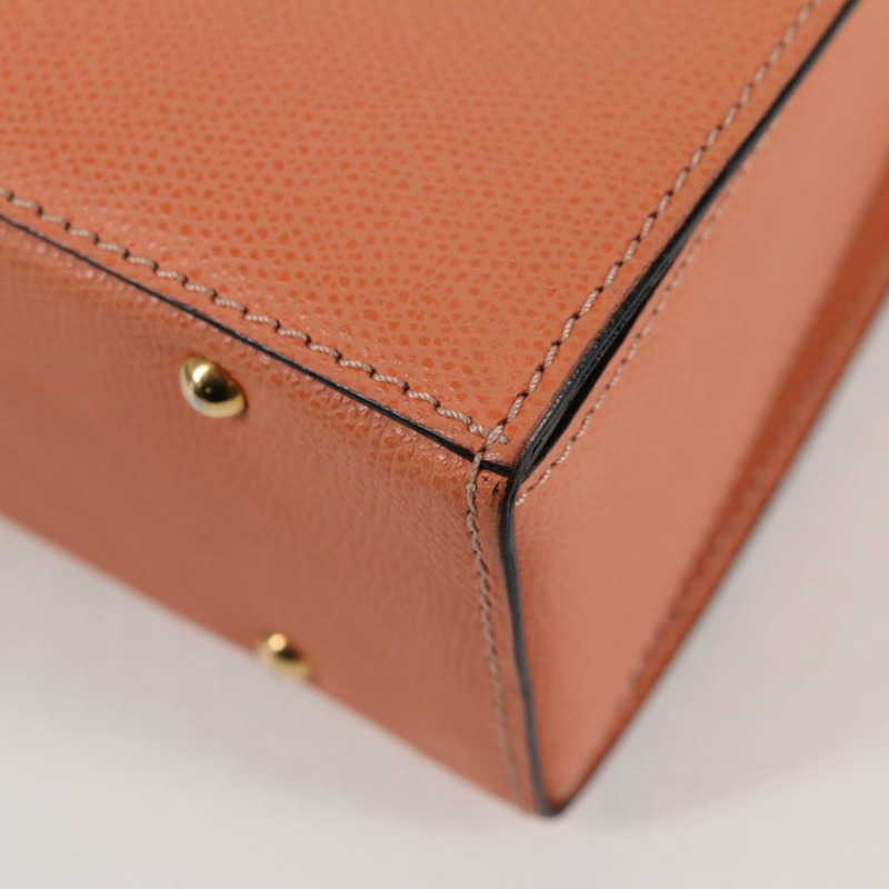 【日本直送】CELINE 手提包 皮革 兩用 橙色 金色 正品 136205V-16