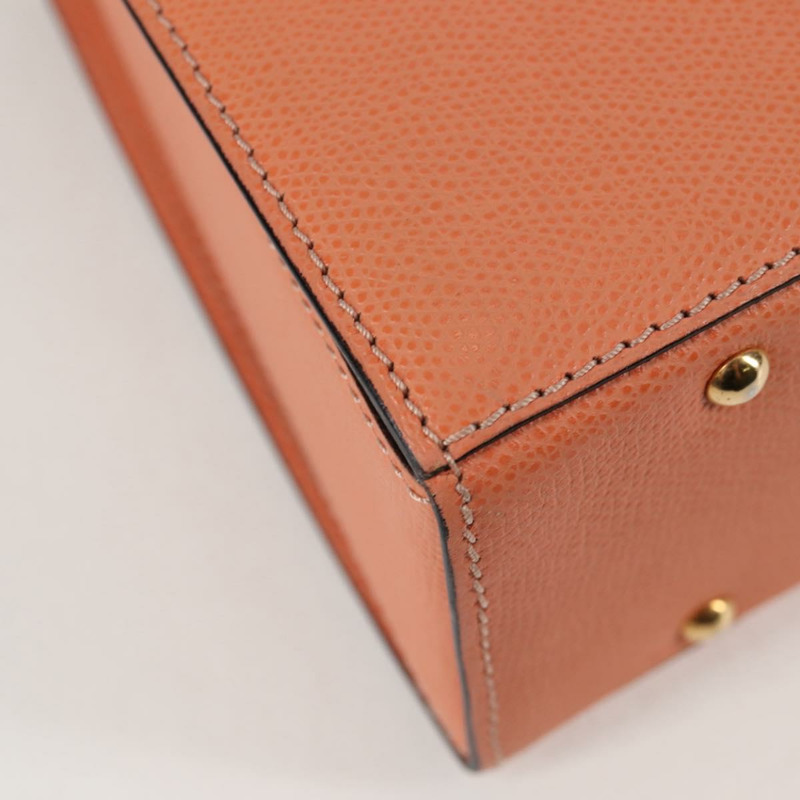 【日本直送】CELINE 手提包 皮革 兩用 橙色 金色 正品 136205V-17