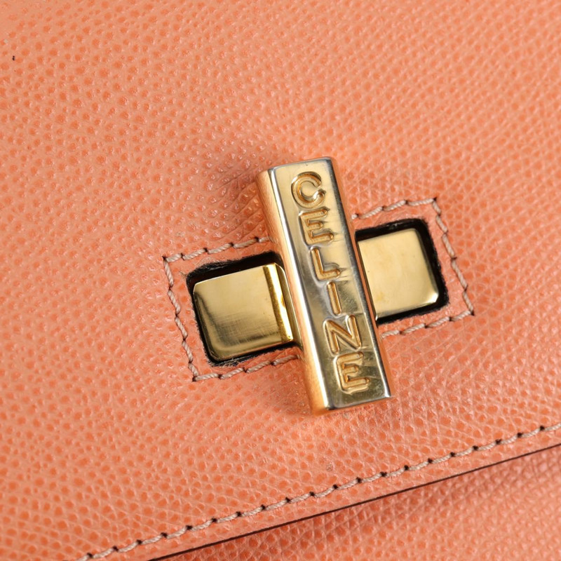 【日本直送】CELINE 手提包 皮革 兩用 橙色 金色 正品 136205V-19