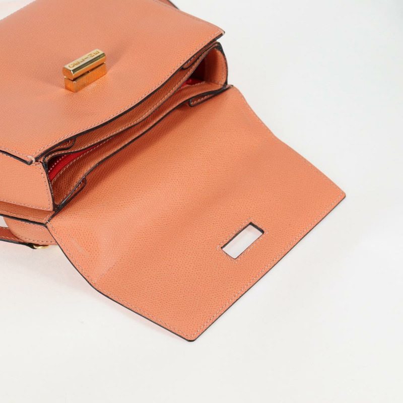 【日本直送】CELINE 手提包 皮革 兩用 橙色 金色 正品 136205V-20