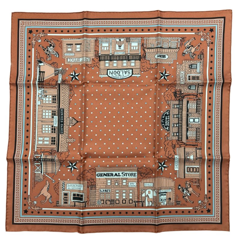 HERMES 愛馬仕 方巾 花紋-0