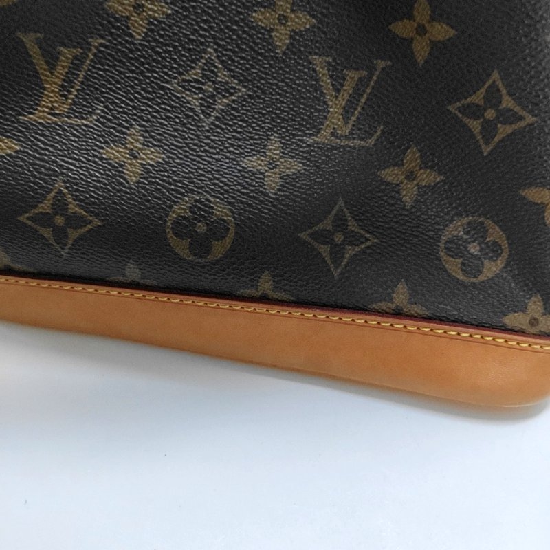 LV路易威登NOÉ BB棕色塗層帆布老花水桶包斜挎包單肩包 金色五金 可拆卸肩帶-7