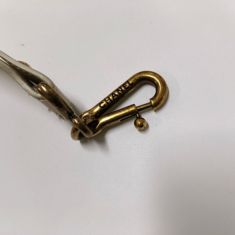 CHANEL CLASSIC FLAP米色牛皮菱格紋縫線斜挎包、單肩包、手提包 金色五金 19開-15