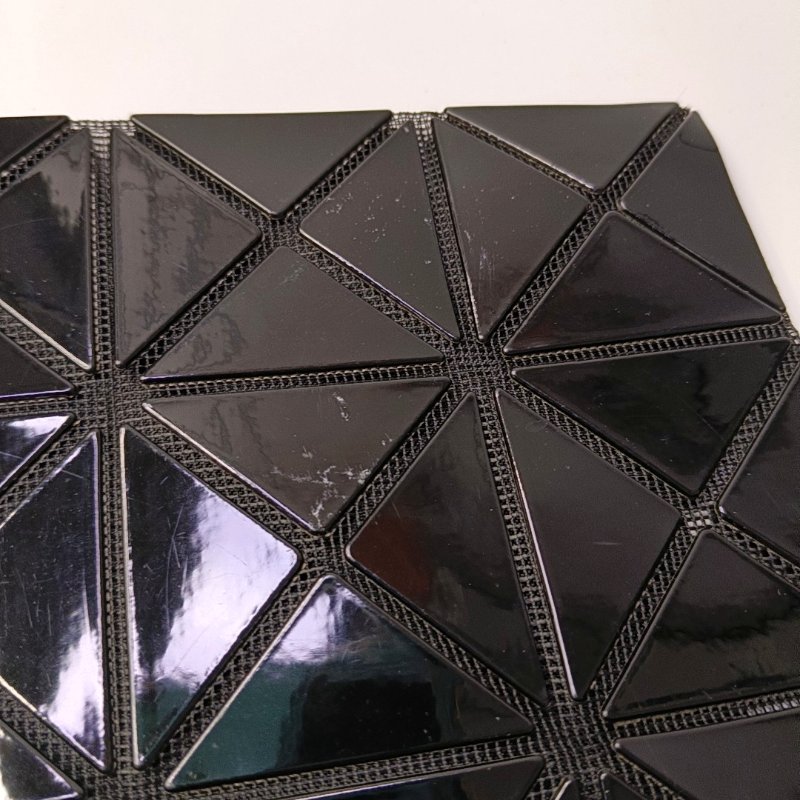 ISSEY MIYAKE三宅一生BAO BAO LUCENT黑色特殊材質幾何包手提包單肩包 黑色五金-7