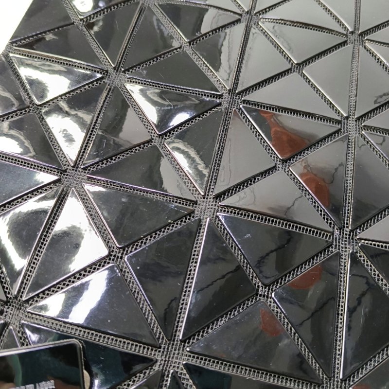 ISSEY MIYAKE三宅一生BAO BAO LUCENT黑色特殊材質幾何包手提包單肩包 黑色五金-8