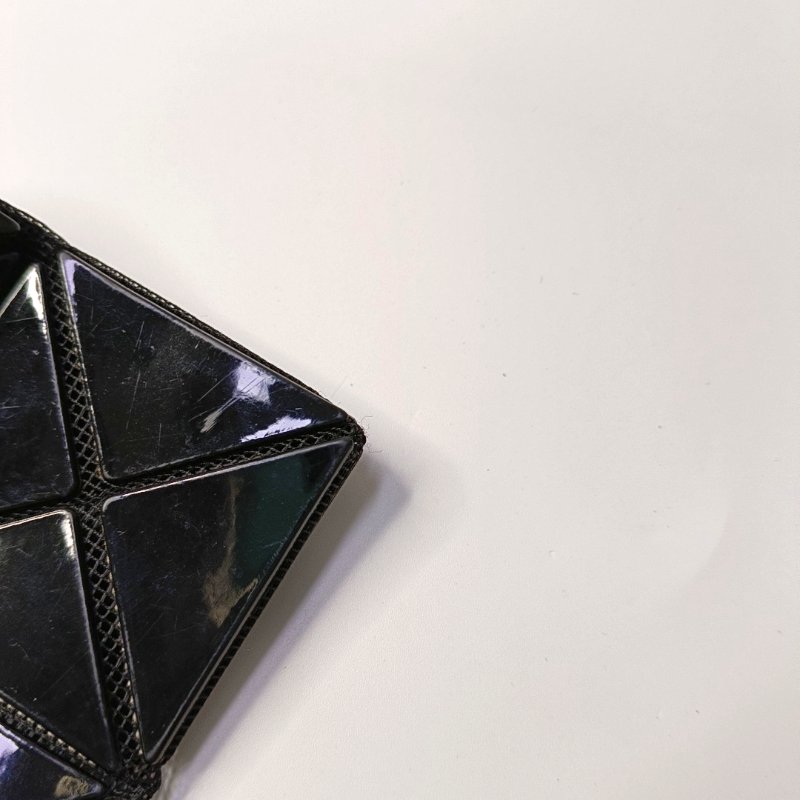 ISSEY MIYAKE三宅一生BAO BAO LUCENT黑色特殊材質幾何包手提包單肩包 黑色五金-12