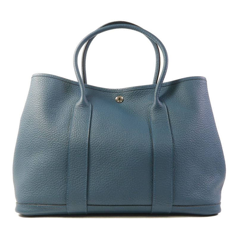 HERMES Negonda皮革Garden Party PM手挽袋Bleu Outremer-0