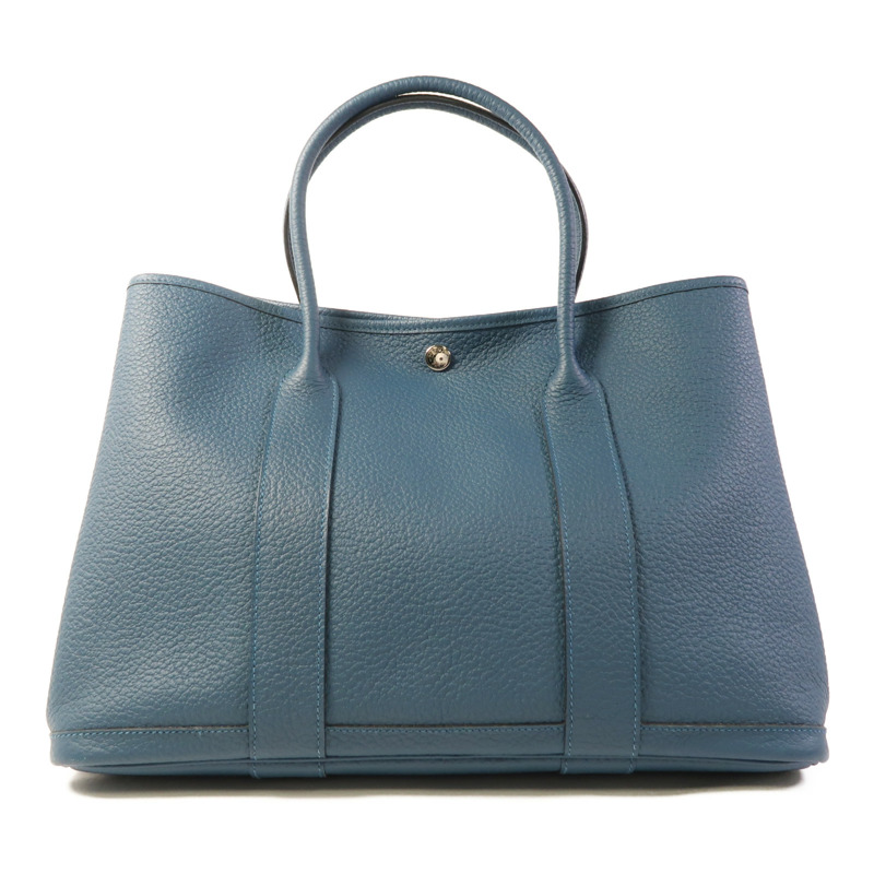 HERMES Negonda皮革Garden Party PM手挽袋Bleu Outremer-1