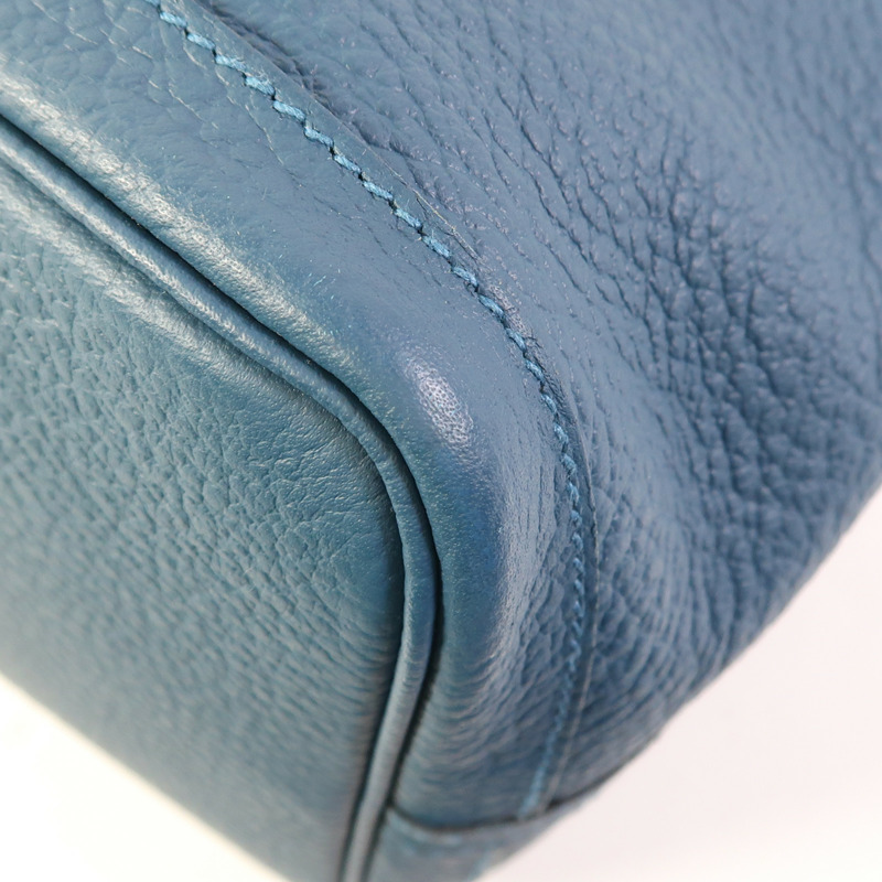 HERMES Negonda皮革Garden Party PM手挽袋Bleu Outremer-5