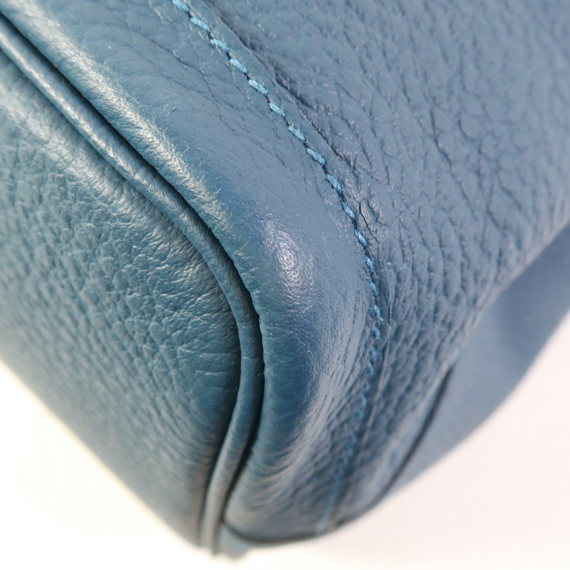 HERMES Negonda皮革Garden Party PM手挽袋Bleu Outremer-7