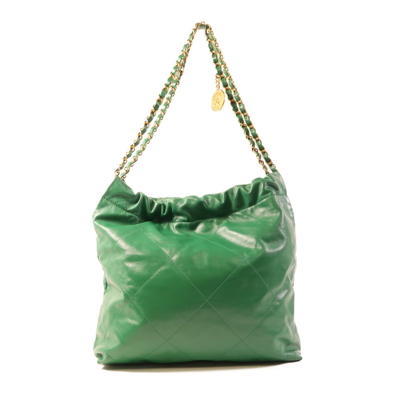 CHANEL 皮革Chanel 22 Small金扣鏈帶肩背袋-1