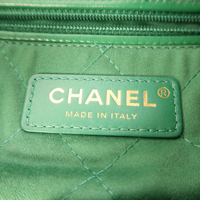 CHANEL 皮革Chanel 22 Small金扣鏈帶肩背袋-10