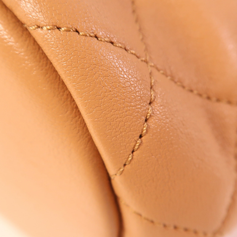 CHANEL 牛皮皮革Bucket Bag金扣鏈帶肩背袋-5