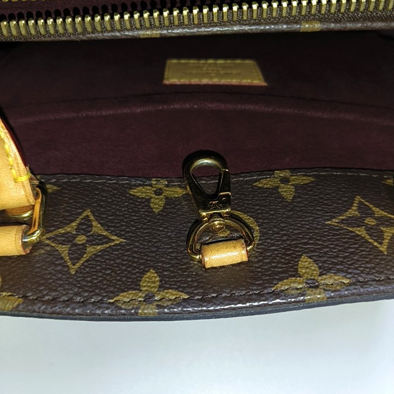 LOUIS VUITTON MONTAIGNE BB棕色塗層帆布老花蒙田包單肩包手提包 金色五金 可拆卸肩帶-14