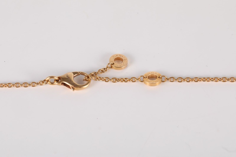 BVLGARI(寶格麗) B.ZERO1 彈簧項鏈 三環扣 18K玫瑰金 項鏈 玫瑰金-3