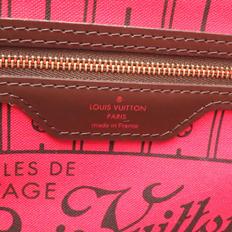 Louis Vuitton Neverfull PM 女士托特包 N51109 Damier 棕色-6