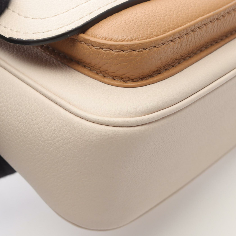 LOUIS VUITTON Lockme Tender 單肩包 M21611 皮革 米色 二手 女士 LV-5
