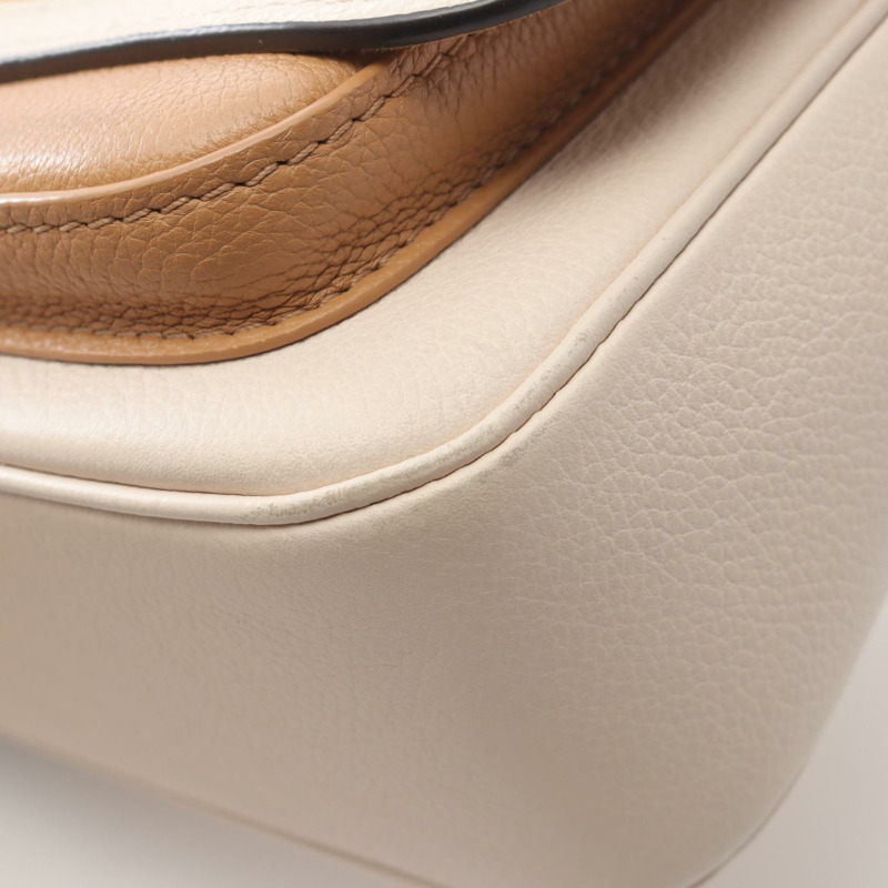 LOUIS VUITTON Lockme Tender 單肩包 M21611 皮革 米色 二手 女士 LV-6