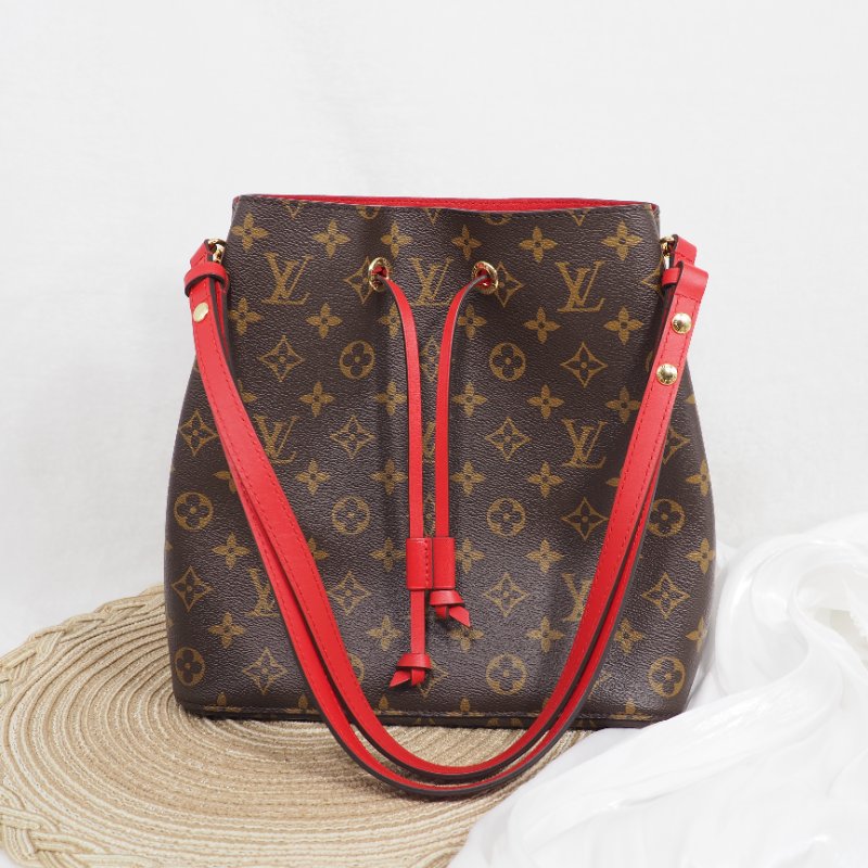 二手 LOUIS VUITTON NeoNeo MM 紅邊 tote bag-4