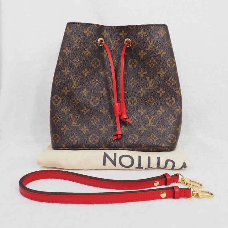 二手 LOUIS VUITTON NeoNeo MM 紅邊 tote bag-19