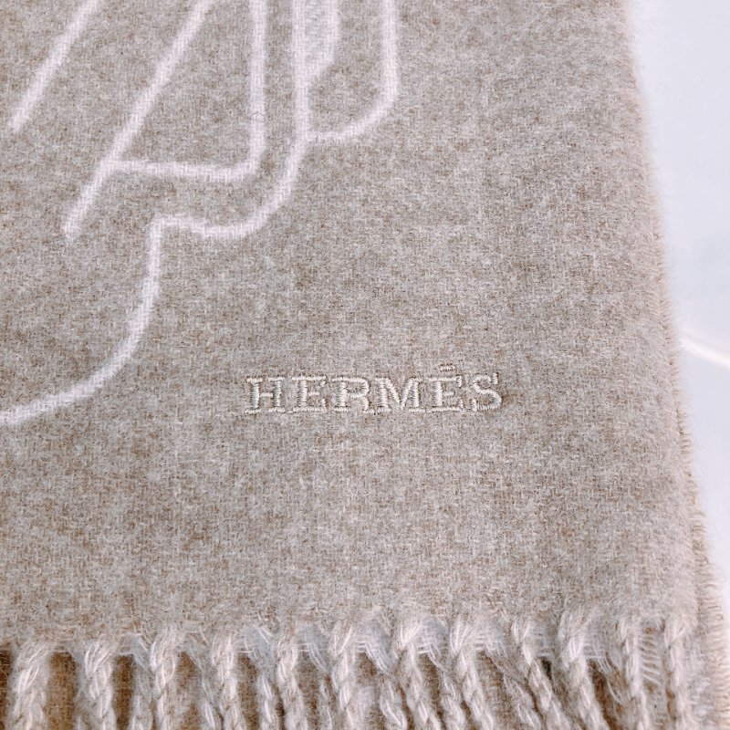 MS0295 Hermes Tete-a-Tete Equestre Scarf 25 x 170cm Taupe x Grege 愛馬仕 圍巾 灰褐色 米色-5