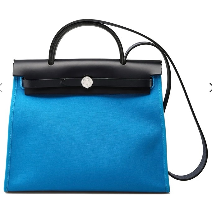 Herbag 31 藍黑拼色金釦 Hermes-0