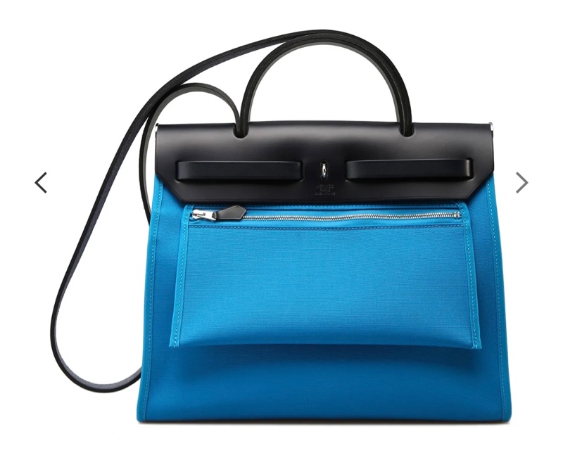 Herbag 31 藍黑拼色金釦 Hermes-1