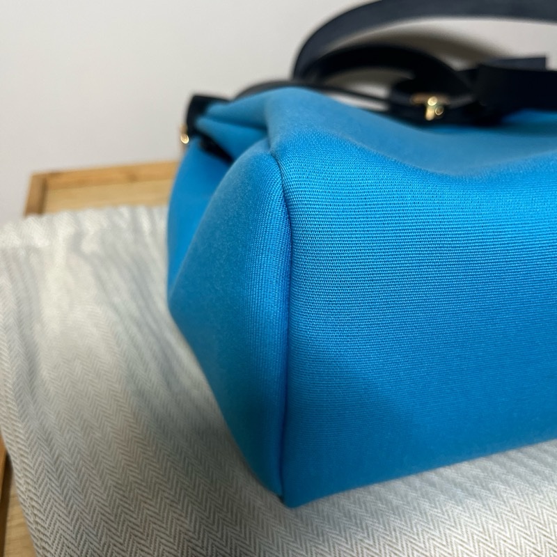 Herbag 31 藍黑拼色金釦 Hermes-11