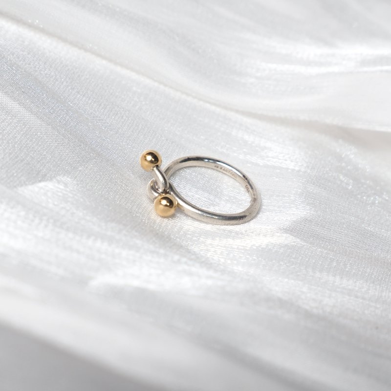 Tiffany Love & Knot 925x750 小金球戒指 size 8-0