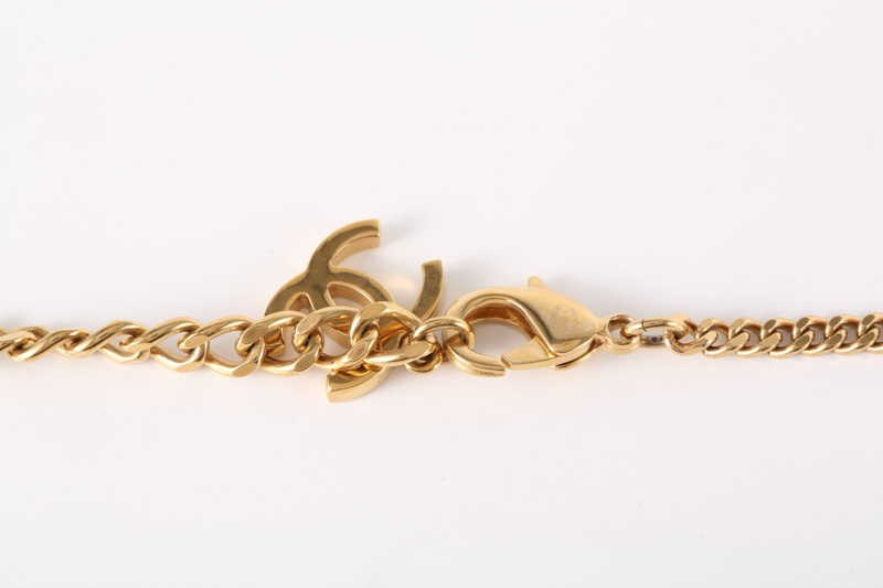 CHANEL(香奈兒) 合金 23A 巧克力亞克力香水瓶 鏡子盒 項鏈-4