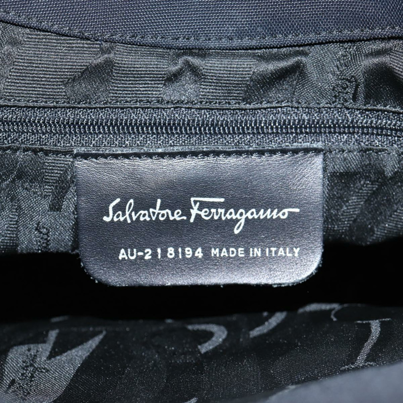 【日本直送】Salvatore Ferragamo Vala 單肩包 尼龍 黑銀 正品 bs27290-11