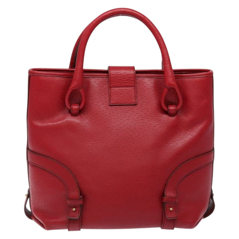 【日本直送】Salvatore Ferragamo Gancini 手提包 皮革 紅金 正品 135928-1