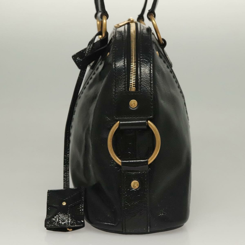 【日本直送】SAINT LAURENT Muse 單肩包 琺瑯 黑金 正品 sw1147-2