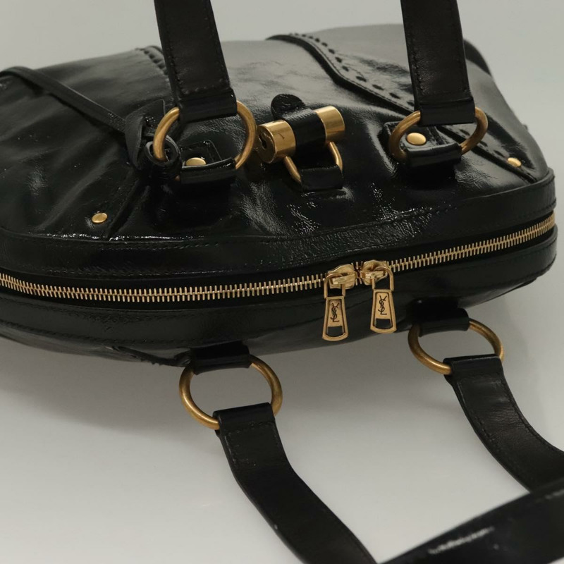 【日本直送】SAINT LAURENT Muse 單肩包 琺瑯 黑金 正品 sw1147-6